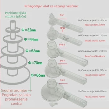 Ručni kružni rezač papira, marka Trillions, modeli 25/32/37/44/58/75 mm, raspon rezanja 35–210 mm, težina 0,5 kg, prijenosni alat za izradu