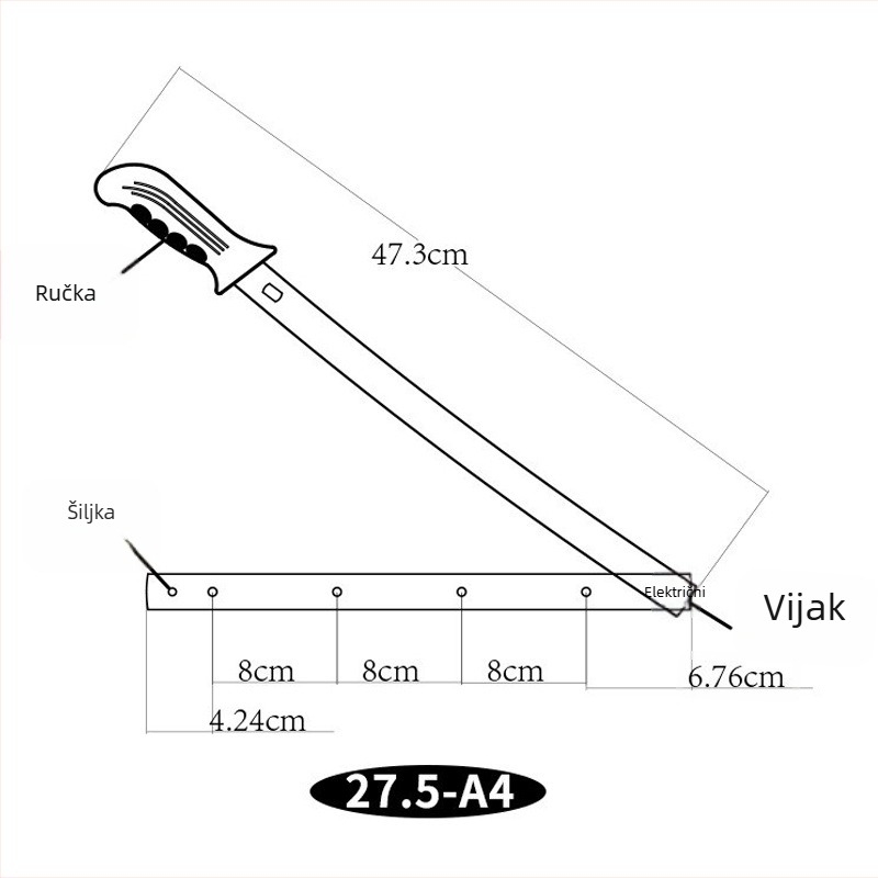 ZEQUAN Ručni giljotinski rezač papira - metal, rezanje, 1–10 listova