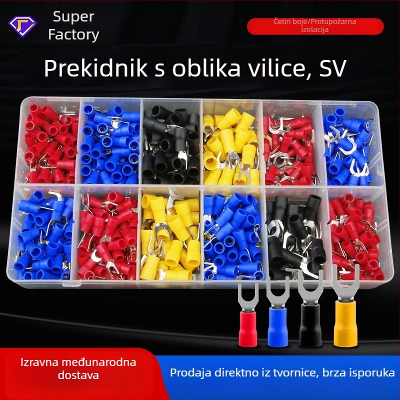 SV set terminala s kutijom – tip vilica, predizolirani crimp terminali, za profesionalnu upotrebu