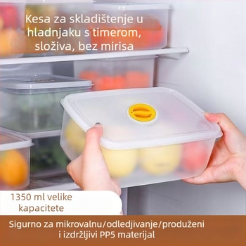 Kutija za hranu od PP, prozirna, prijenosna, pogodna za mikrovalnu pećnicu, kompatibilna s zamrzivanjem i skladištenjem u hladnjaku