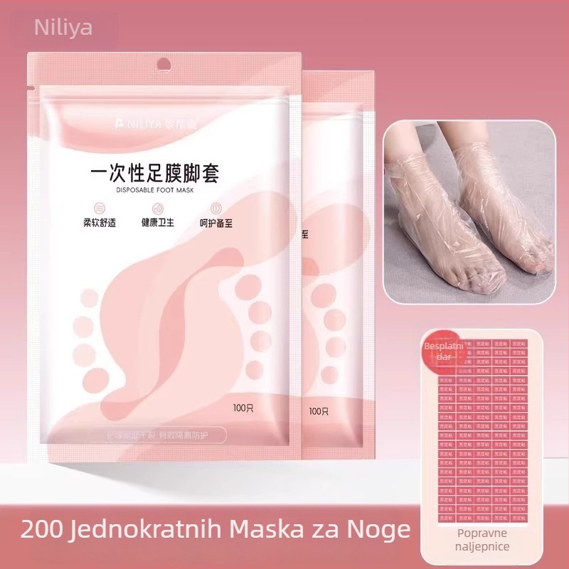 Niliya jednokratni set maski za ruke i noge, maska za stopala/patch, film za očuvanje svježine, za žene