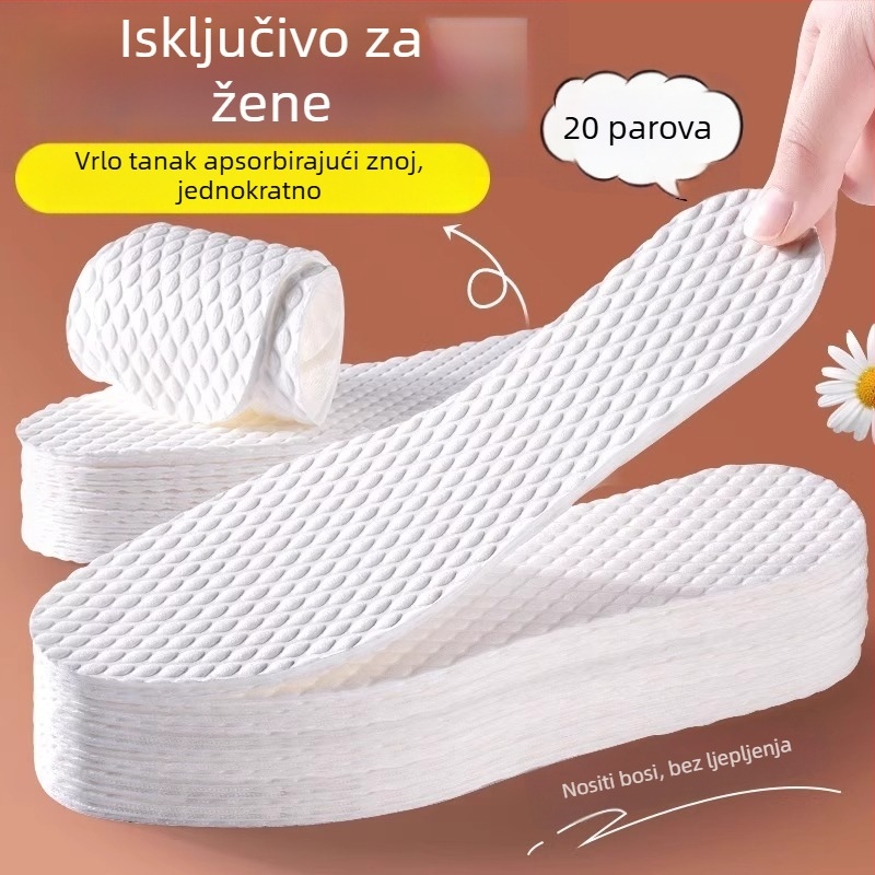 Jednokratne uloške za obuću, upijaju znoj, prozračne, debele, za vojne treninge, sport i putovanja (YCXXD)