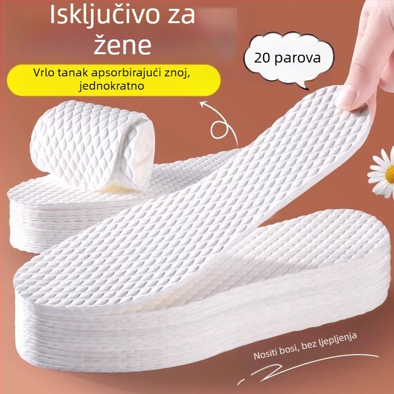 Jednokratne uloške za obuću, upijaju znoj, prozračne, debele, za vojne treninge, sport i putovanja (YCXXD)