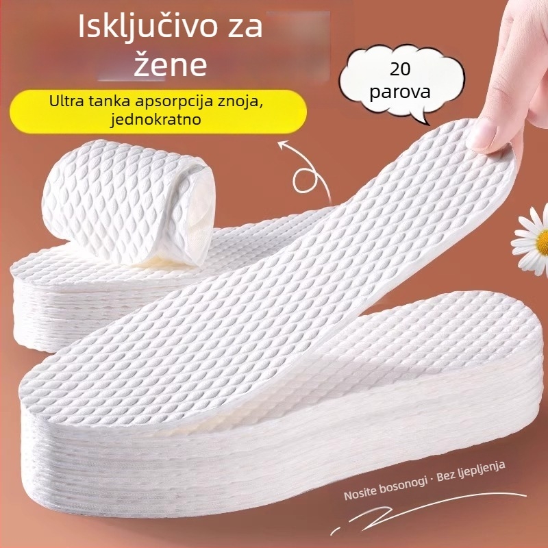 Jednokratne uloške za obuću, upijaju znoj, prozračne, debele, za vojne treninge, sport i putovanja (YCXXD)