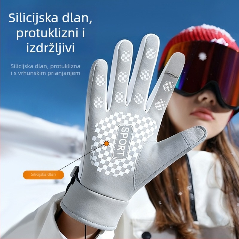 Rukavice za vožnju biciklom bez prstiju, vodootporna tkanina, za sport i vožnju biciklom