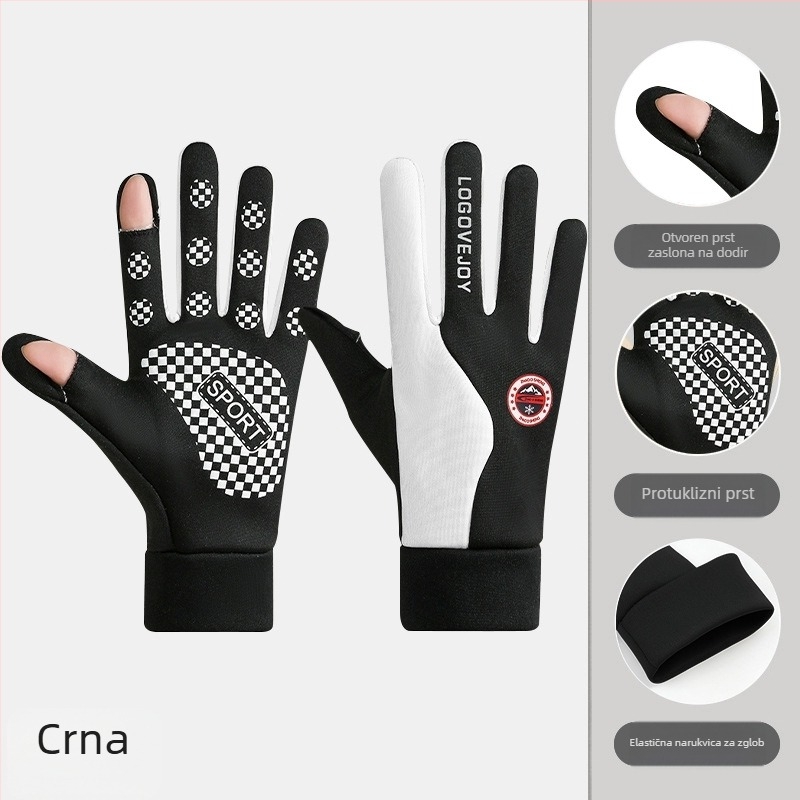 Rukavice za vožnju biciklom bez prstiju, vodootporna tkanina, za sport i vožnju biciklom