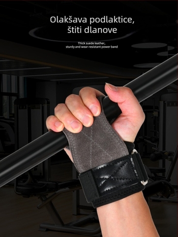 Kožne rukavice za zaštitu dlanova od kravlje kože za mrtvo dizanje i zgibove – zaštitne rukavice za fitness, Unisex