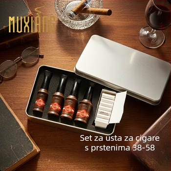 Drveni set filtra za usta cigare s filtrom, raspon 38–58 prstenova, prilagodljiv, šifra proizvoda 2501HT38-58FDLH