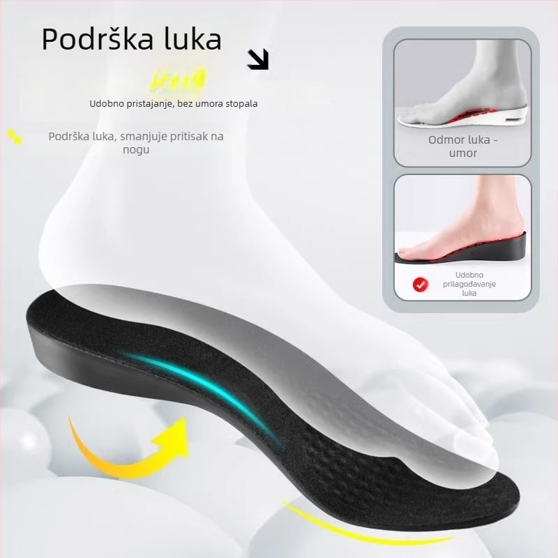 PU ulošci za povećanje visine, upijaju znoj, unisex, za tenisice, kožne cipele, čizme i svakodnevnu obuću