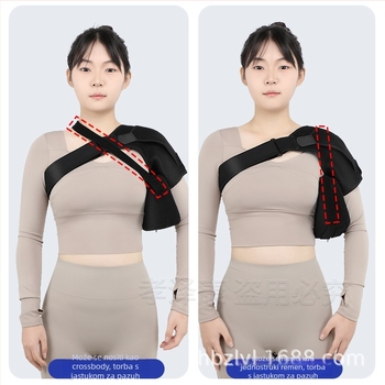 Rameni oslonac za rehabilitaciju i zaštitu — jednostranni potporni remen, poliestersko vlakno, za odrasle, pogodan za nogomet