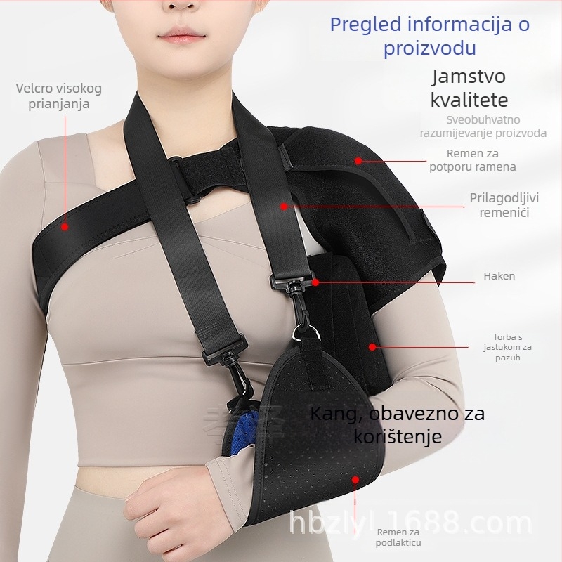 Rameni oslonac za rehabilitaciju i zaštitu — jednostranni potporni remen, poliestersko vlakno, za odrasle, pogodan za nogomet