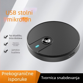 M7S Bežični USB stolni mikrofon za PC — Kondenzatorski mikrofon za konferencije, online nastavu, snimanje i prijenos uživo; kućište CNC legure cinka; odziv frekvencije 100 Hz–20 kHz; SNR ≥60 dB; USB napajanje 5V