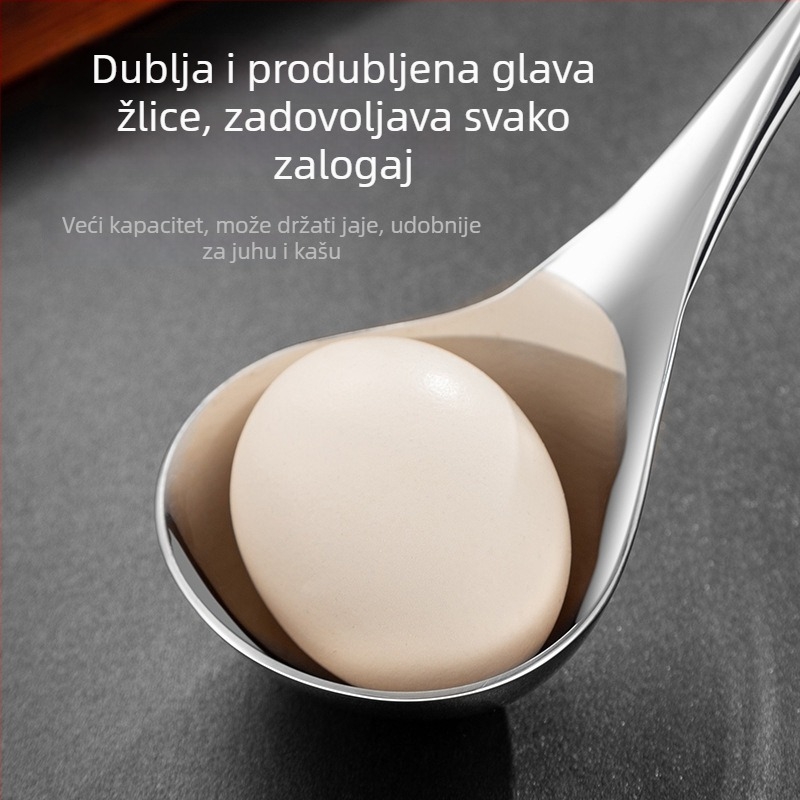 CCKO 304 nehrđajući čelik jušna žlica s dubokom i debelom zdjelom - moderni minimalistički dizajn, kućna upotreba