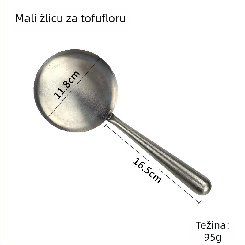 Kuhinjska žlica za tofu Ren Yilai, 201 nehrđajući čelik, drška od nehrđajućeg čelika, moderni minimalistički stil
