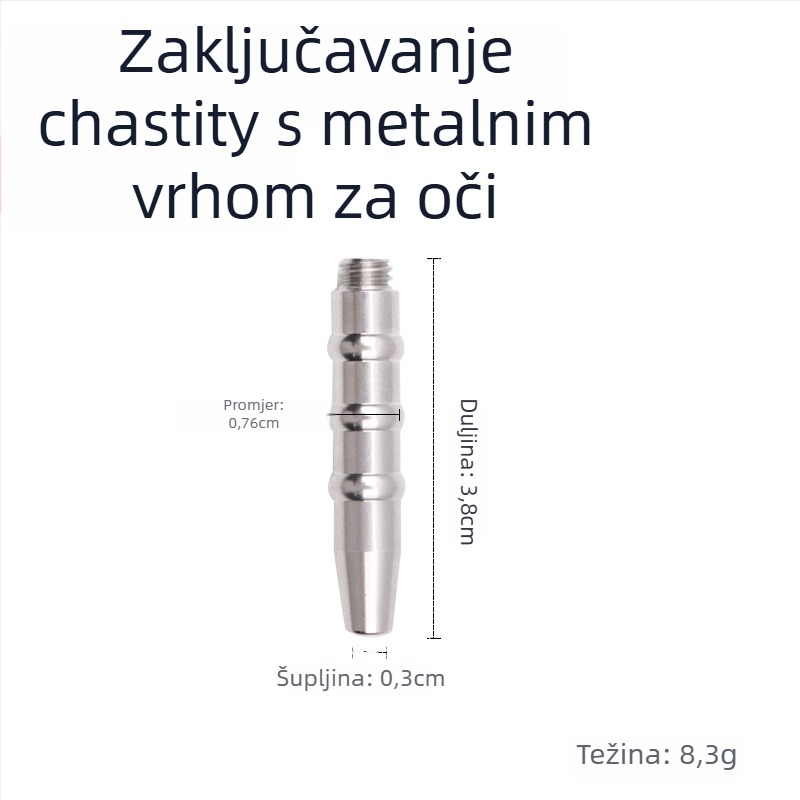 Metalni zaključavanje penisa za muškarce, ručna kontrola, bez lubrikanta, Cherry Fini marka.