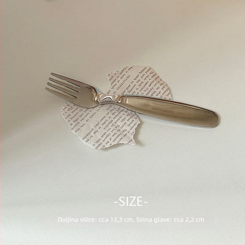 Dječji set žličice i vilice od nehrđajućeg čelika, 410, polirani završni sloj, za djecu 1–5 godina, mogućnost ispisa logotipa