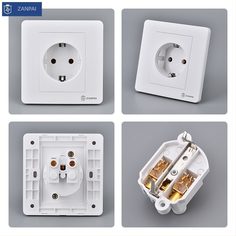 Zan Brand 86-tip europski standard zidni panel utičnice, 16A, 250V, CE certifikat