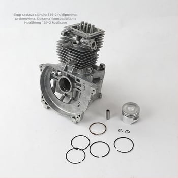 Set cilindra kosilice 139-2 s prstenom klipa i pinom, aluminijski dijelovi, skup cilindra snage