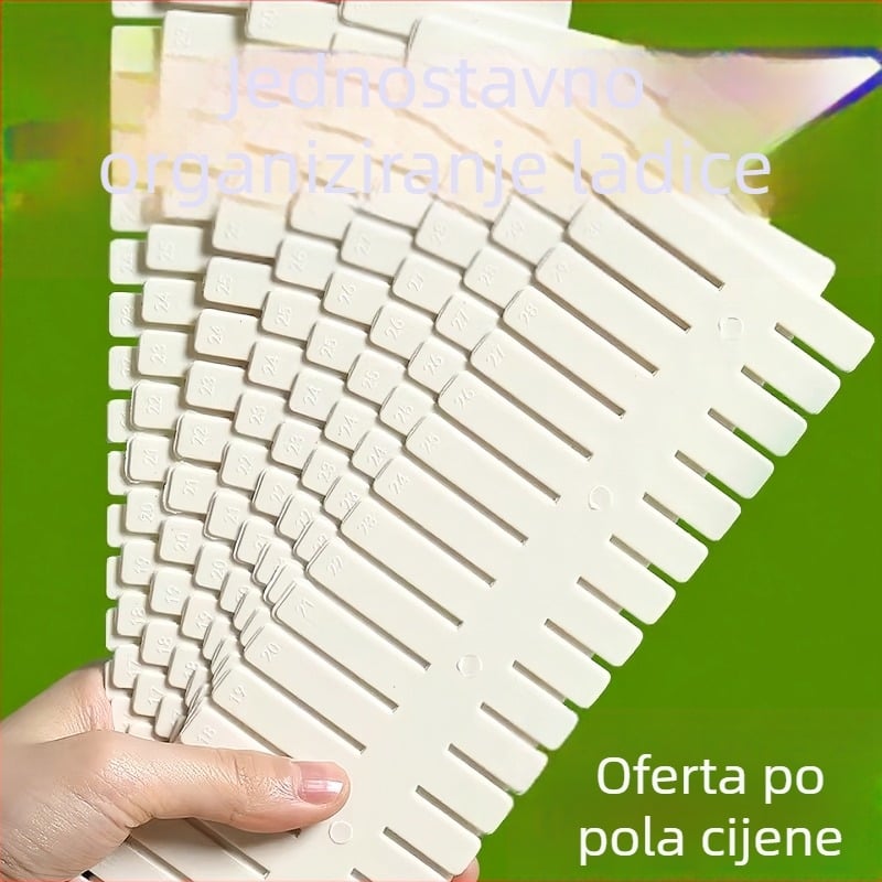 Organizator ladice s razdjelirom - plastični organizator, jednostavan moderni stil, 1 sloj, stolni model, za pohranu donjeg rublja i čarapa
