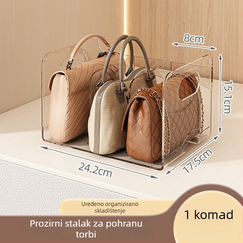 Mu Ming držač za torbe za stolni dio — 4 etaže, PET materijal, moderan minimalistički dizajn, stolni organizator