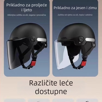 Polušlem za električni motocikl s UV zaštitom, unisex, retro ljetni dizajn, univerzalan za sve sezone, ABS materijal, 3C certifikat, za električne motocikle