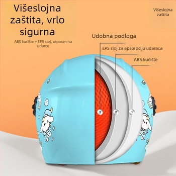 Zimska kaciga za djecu za električna vozila – ABS, 3C potvrda, stil 3/4, pogodna za djecu