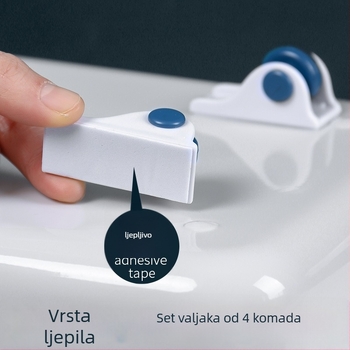 Samoljepljivi organizator za pohranu s kotačićima | ABS materijal, japanski stil, Park Yue, za putovanja, kozmetiku, kuhinju, stol