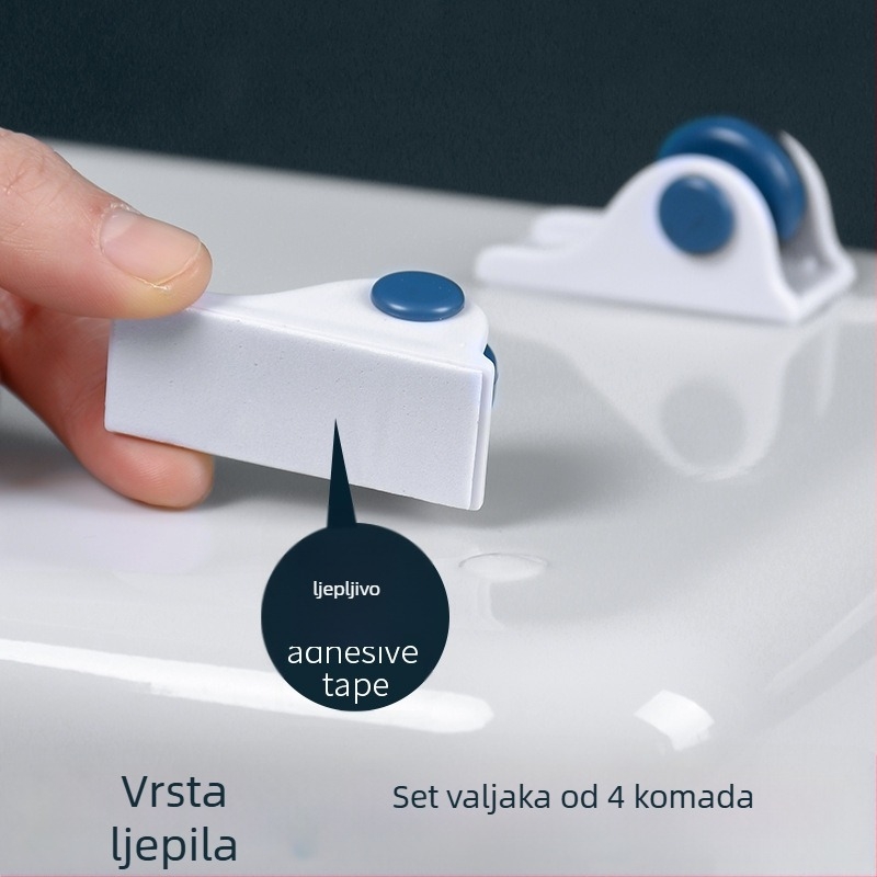 Samoljepljivi organizator za pohranu s kotačićima | ABS materijal, japanski stil, Park Yue, za putovanja, kozmetiku, kuhinju, stol