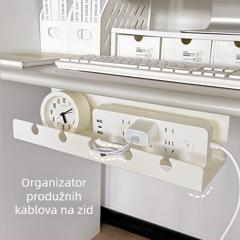 Plastični zidni organizator za upravljanje kabelima, za stolno skladištenje, suvremeni minimalistički stil, Lemon book