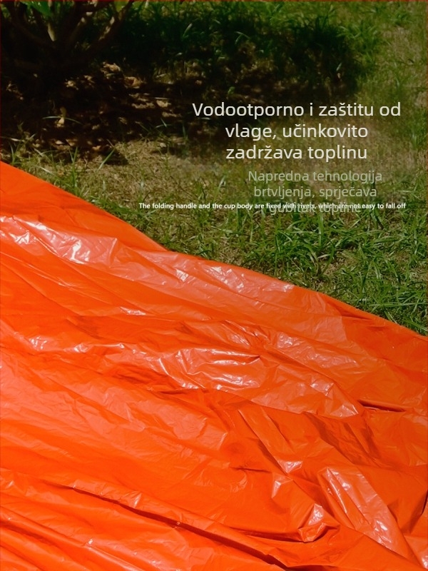 Vreća za spavanje za prvu pomoć – PE obloga, PE tkanina, konstrukcija u obliku omota, 128 g, za odrasle