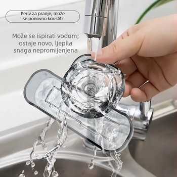 Organizator sa usisnom čašom – bez bušenja, otporan na vlagu, nosiv, plastika, moderni minimalistički stil