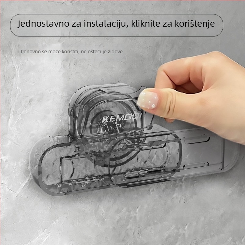 Organizator sa usisnom čašom – bez bušenja, otporan na vlagu, nosiv, plastika, moderni minimalistički stil