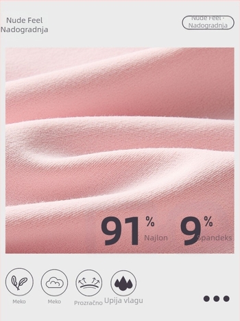 Ženski sportski top SNU Naked-Feel, uski kroj – kratki rukavi, duljina do struka, najlon 91% / spandex 9%, za trčanje, fitness i jogu