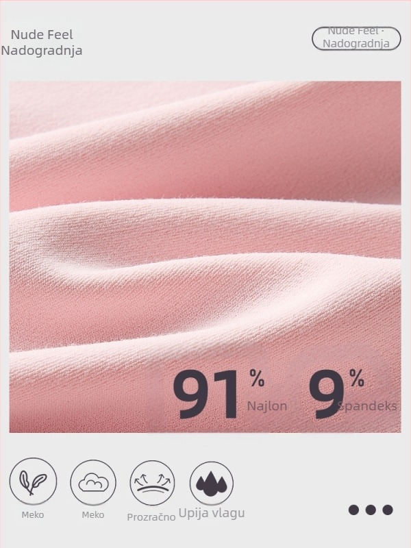 Ženski sportski top SNU Naked-Feel, uski kroj – kratki rukavi, duljina do struka, najlon 91% / spandex 9%, za trčanje, fitness i jogu