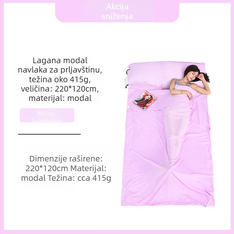 Explorer modalni liner za vreću za spavanje, stil omotnice, za odrasle, 410 g