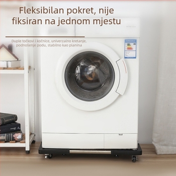 Plastični 1-etažni stalak za skladištenje — pomični, rotirajući, proširivi, bez bušenja, za kupaonicu