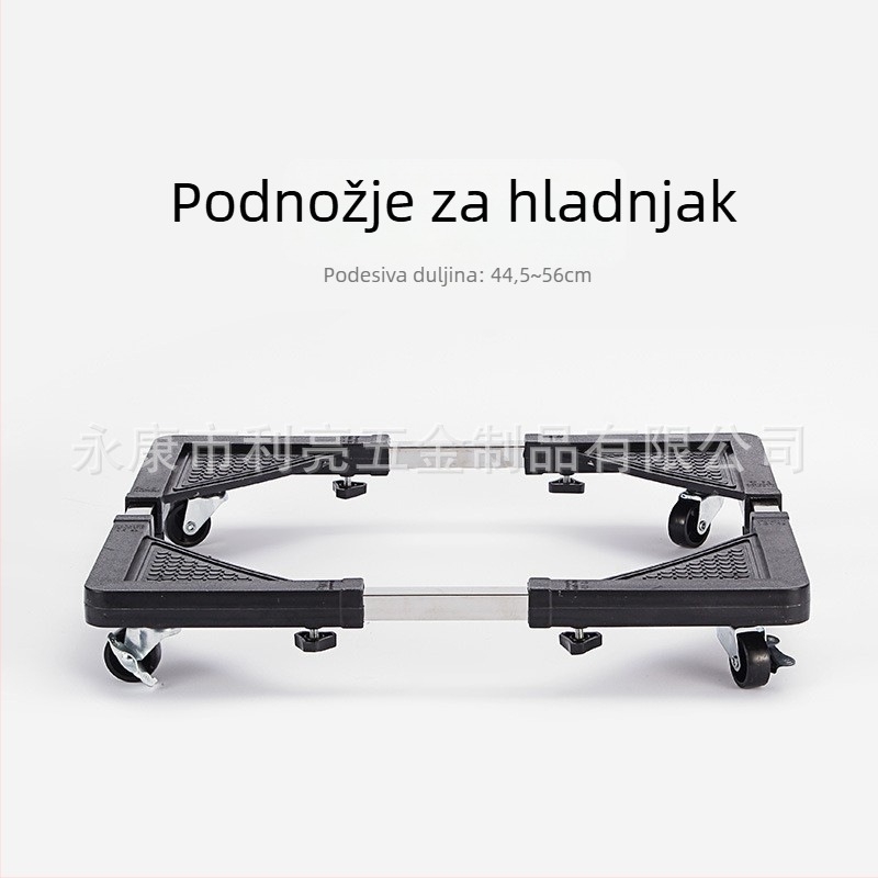 Plastični 1-etažni stalak za skladištenje — pomični, rotirajući, proširivi, bez bušenja, za kupaonicu