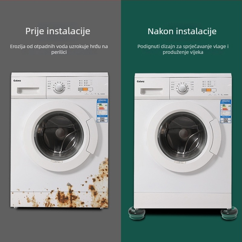 Podloga za perilicu rublja - protuklizna, pomična, bez ugradnje; plastična podloga; za perilicu i ormar