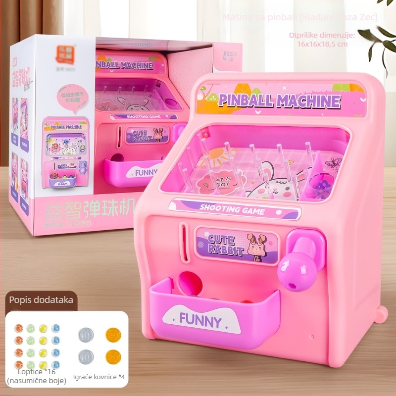 Stroj za izbacivanje guličica — edukativna igračka za djecu 4–6 godina, plastična konstrukcija, model 8833, u šarenoj kutiji