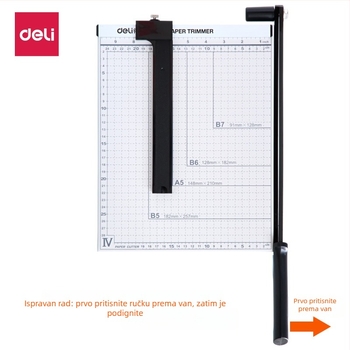 Deli 8014 rezač papira, metalni, ručni