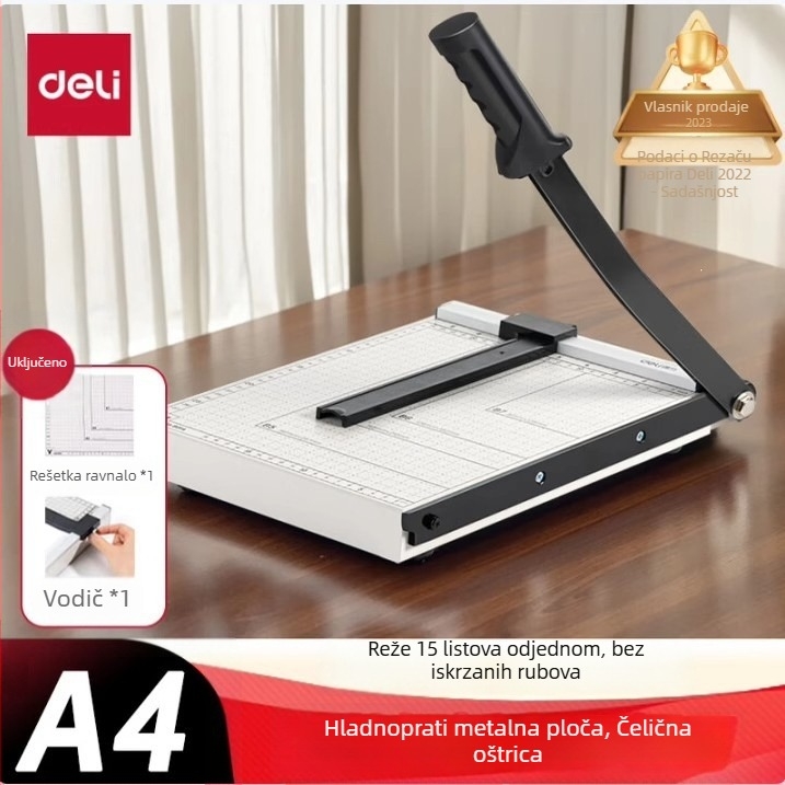 Deli 8014 rezač papira, metalni, ručni