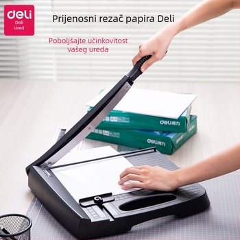 Deli 8051A Rezač papira A4 – prenosni alat za rezanje, plastično kućište, model 8051A, maksimalna duljina reza A4