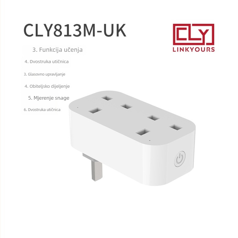 Britanski standard 13A pametna utičnica 1–2, upravljanje putem aplikacije i Wi‑Fi daljinsko vremensko programiranje