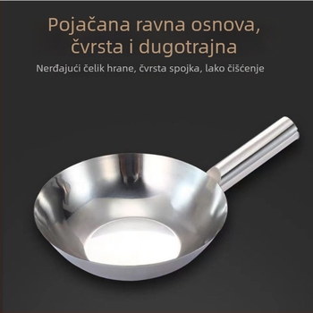Kuhinjska žlica od nehrđajućeg čelika, debela, kratka drška, za vodu i juhu (Materijal: nehrđajući čelik; Drška: nehrđajući čelik; Stil: moderni minimalist)