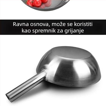 Kuhinjska žlica od nehrđajućeg čelika, debela, kratka drška, za vodu i juhu (Materijal: nehrđajući čelik; Drška: nehrđajući čelik; Stil: moderni minimalist)