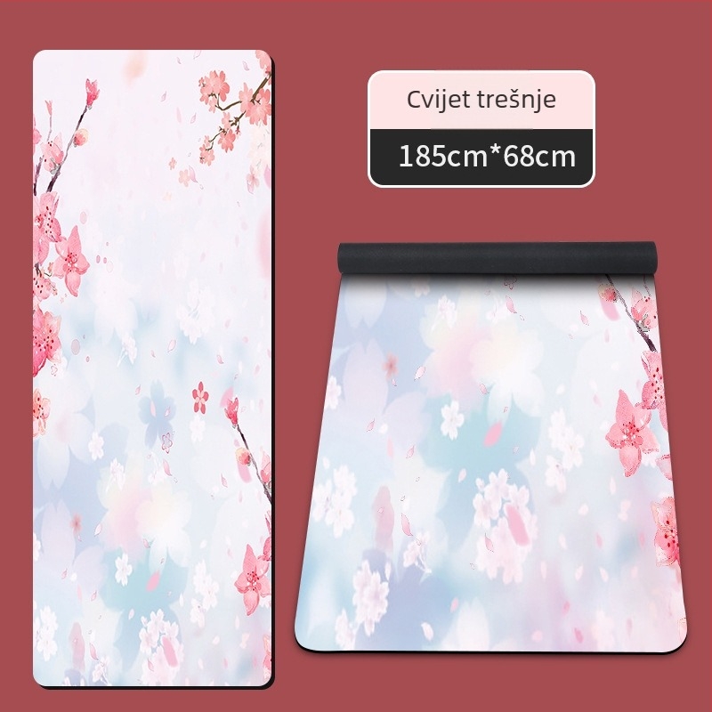 Joga podloga od velur-gume, debljina 1,5 mm, težina 23, sklopiva, protuklizna