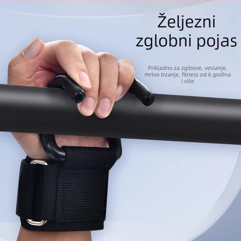 Kuka za zgibove na viseću šipku — metalni zaštitnik zgloba, za odrasle, fitness i mrtvo dizanje