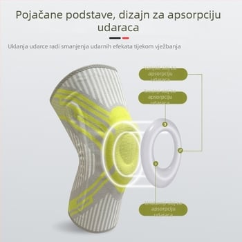 Sportska zaštita koljena – zaštitni rukav za koljeno od poliestera, elastnih vlakana (dien), najlona i spandexa, za košarku, trčanje i fitness