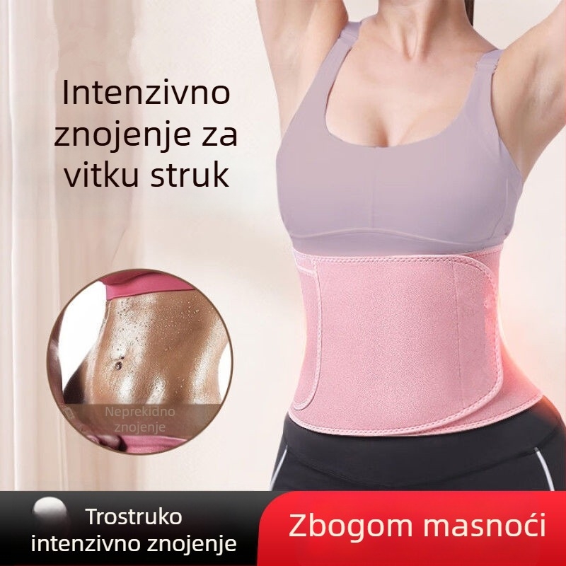 Poјас za struk sa srebrnim ionima za znojenje, za odrasle, pogodan za trčanje i jogu, poliesterska vlakna