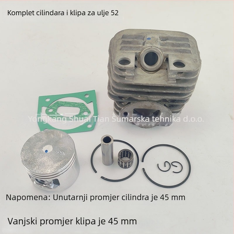 Set cilindra, klip prstena i iglični ležaj za lančanu pilu, model 5200/58